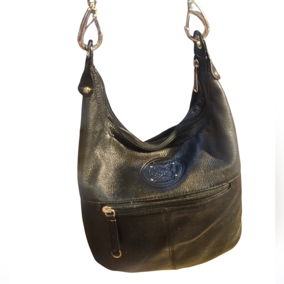 Leather Stone Mountain Shoulder Bag 10" X 13" EUC Very Nice - Picture 1 of 9